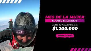 Mes de la mujer Sky Dive Andes Paracaidismo