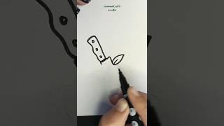 Apple n Knife Battle || Brushpens art || #satisfying #youtube #trending #short #shortsvideo #shorts