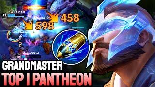 WILD RIFT PANTHEON - TOP 1 PANTHEON GAMEPLAY - GRANDMASTER RANKED