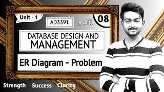 ER Diagram in Tamil | Problem 1 | Database Design and Management in Tamil | Unit 1 | AD3391