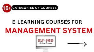 E-Learning Courses for Management System