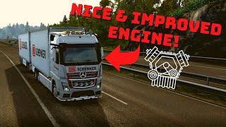 ETS2 MODS | A GREAT ENGINE FOR MERCEDES NEW ACTROS MP4 AND MP5 | 1.43