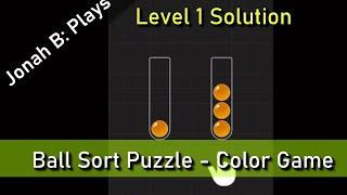 Ball Sort Puzzle - Color Game Level 1 Solution