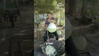 How They Peel Giant Gourds