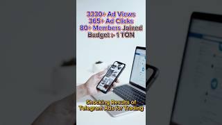  Shocking Results of Telegram Ads for Trading Channel  60+ Joining in 1 TON #telegramads #trading