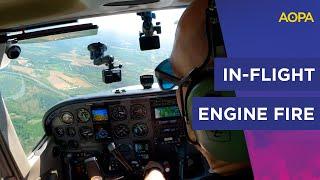 In-Flight Engine Fire Emergency Procedure