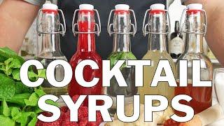 5 x Essential syrups for making cocktails