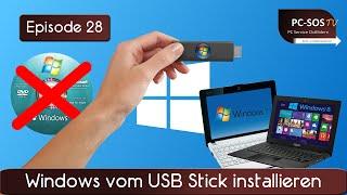 Windows 7 ohne Laufwerk installieren - PC SOS TV