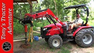 Do Front Mount Augers Work? - Pole Barn Post - Sawmill Shed Build Part 2