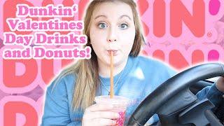 Trying Dunkin's NEW Valentines Day Drinks and Donuts 2021 | Courtney Bond