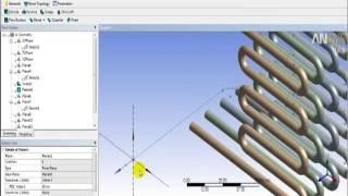 Ansys 14 Geometry Heat exchanger