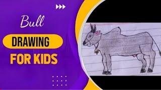 Bull   drawing . #bull #bulldrawing #bullpicture bull drawing easybull drawing for kidsbull Drawing