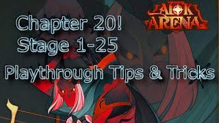 AFK ARENA! Chapter 20 Stage 1-25 Progression - Game Commentary, Guide and Tips & Tricks