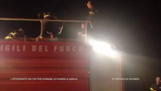 L'intervento dei Vigili del fuoco a Sarule