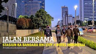 ⁴ᴷ⁶⁰ Walk Around Jakarta ~ BNI City Airport Train Station to Bundaran HI Hotel Indonesia Kempinski