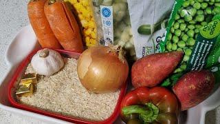 Use it up Veggie Rice bake. Real life cooking, mistakes and all. - Frugal Food