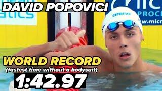 (WJR) David Popovici  1:42.97 // 200m Freestyle Final // European Champs 2022