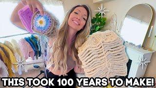 I crocheted for 24hrs  this is what i made ... (24 HOUR CROCHET CHALLENGE)