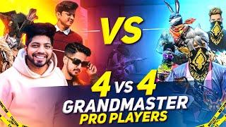 4 Vs 4 Ajjubhai, Amitbhai, Romeo & Mania Vs Best Grandmaster Players Of Free Fire- Garena Free Fire