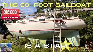 This 30-Foot SAILBOAT is a STAR! A PRISTINE S&S designed 1972 Yankee 30 for $12,000! TOUR! [[SOLD!]]