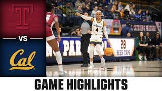 Temple vs. Cal Game Highlights | 2024-25 ACC Women's Basketball