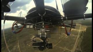 Hexacopter flight with day camera captured with GoPro, mounted to frame.