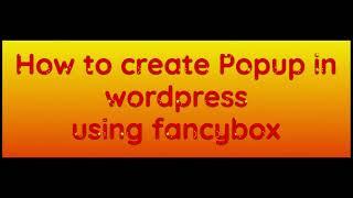 How to create popup on page load  using fancybox