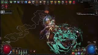 Path of exile 3.24 Elementalist Death wish skill  Test T16 Boss 40%life