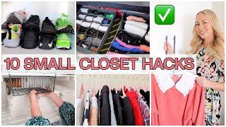 HACKS FOR PEOPLE WITH TOO MANY CLOTHES! Small wardrobe + closet organisation