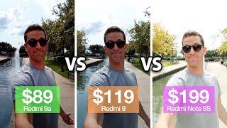 $89 Xiaomi Redmi 9A vs $119 Redmi 9 vs $200 Redmi Note 9S (Camera Test!)