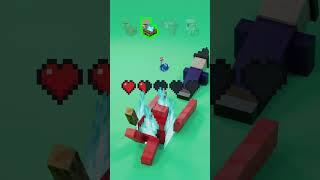Minecraft Mobs vs Iron Golem The Hero Satisfying 3D Fluid and Cloth Simulation