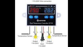 Контроллер температуры КТ99 двойной датчик