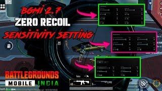 BGMI 2.7 ZERO RECOIL SENSITIVITY SETTING || BGMI NEW UPDATE SENSITIVITY SETTING || BEST SENSITIVITY