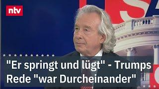 "Er springt und lügt" - Trumps Rede "war Durcheinander" - Jäger zu Auftritt des Präsidenten | ntv