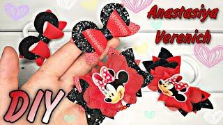 Бантики из экокожи в стиле Микки Маус Mickey Mouse leatherette bows