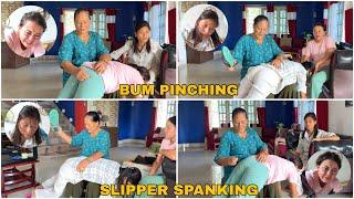 Bum Pinching vs Spanking / Funny Video / PriyaSheetalGamez