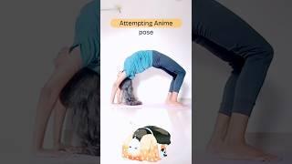 attempting Anime pose  can you do this️  #anime #yoga #pose #new #health #fitness #challenge
