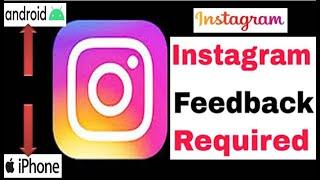 How To Fix Instagram Feedback Required Problem Solve in iPhone iOS