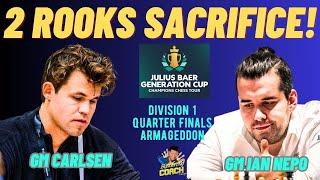 MATINDI SACRIFICE NI MAGNUS! LAKAS ATAKE! Carlsen vs Nepo! Julius Baer Cup 2024