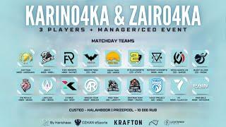 KARINO4KA & ZAIRO4KA MANAGER/CEO EVENT | PUBG MOBILE | KALAMBOOR