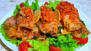 Cabbage rolls in a cauldron.Olga's recipes.