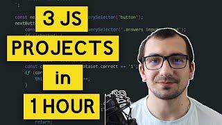 3 Vanilla JS Projects in 1 hour - My Students Exam