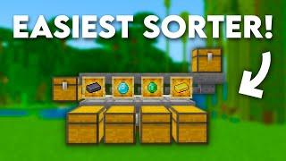 Minecraft EASY Automatic Sorting System in Bedrock 1.20 (MCPE/Xbox/PS4/Nintendo Switch/Windows10)