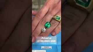 What is the difference between a loose natural emerald and diamond with info and pricing comparison