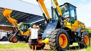 Yejun Ride on Excavator Truck with Wheel Loader Tractor for Kids