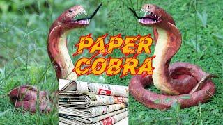 Paper craft | Paper Cobra | Cobra craft | Craft with news paper | craft work | snake craft ideas