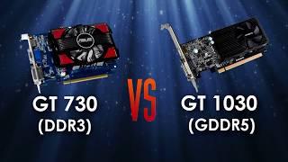 GT 730 4gb DDR3 vs GT 1030 2gb GDDR5 in 5 Games