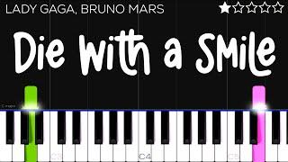 Lady Gaga, Bruno Mars - Die With A Smile | EASY Piano Tutorial