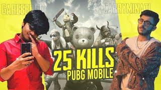 CARRYING @CarryMinati TO CHICKEN DINNER 25 KILLS PUBG MOBILE