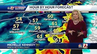 WATCH: Heavy rain ,  isolated severe storms possible Sunday, mountain snow  likely Sunday night